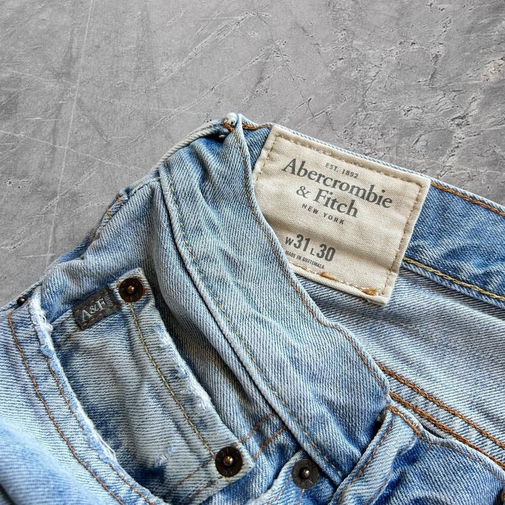 Abercrombie & Fitch vtg 2000s bootcut flared faded and distressed denim jeans